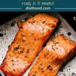 Pinterest image for air fryer salmon.