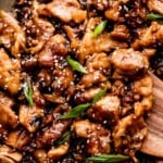 Bourbon chicken Pinterest image.