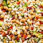 Chickpea salad Pinterest image.