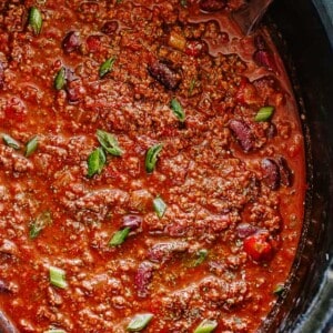 Beef Chili in the slow cooker