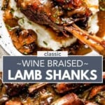 Lamb shank Pinterest image.