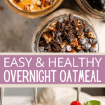 overnight oats two picture collage pin